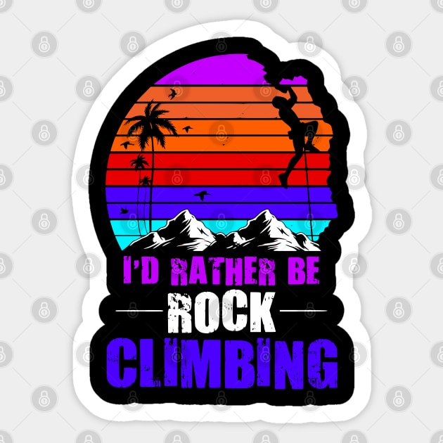 Vintage Rock Climbing Sticker by VisionDesigner